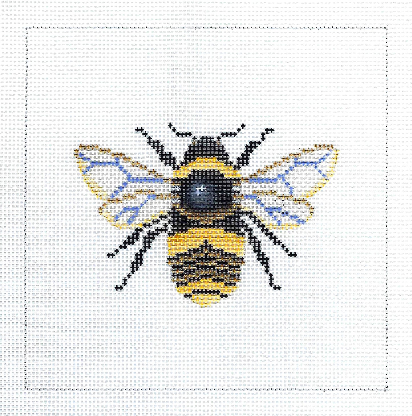 Elegant Bumble Bee 5" Square handpainted 18mesh Needlepoint Canvas by Amanda Lawford