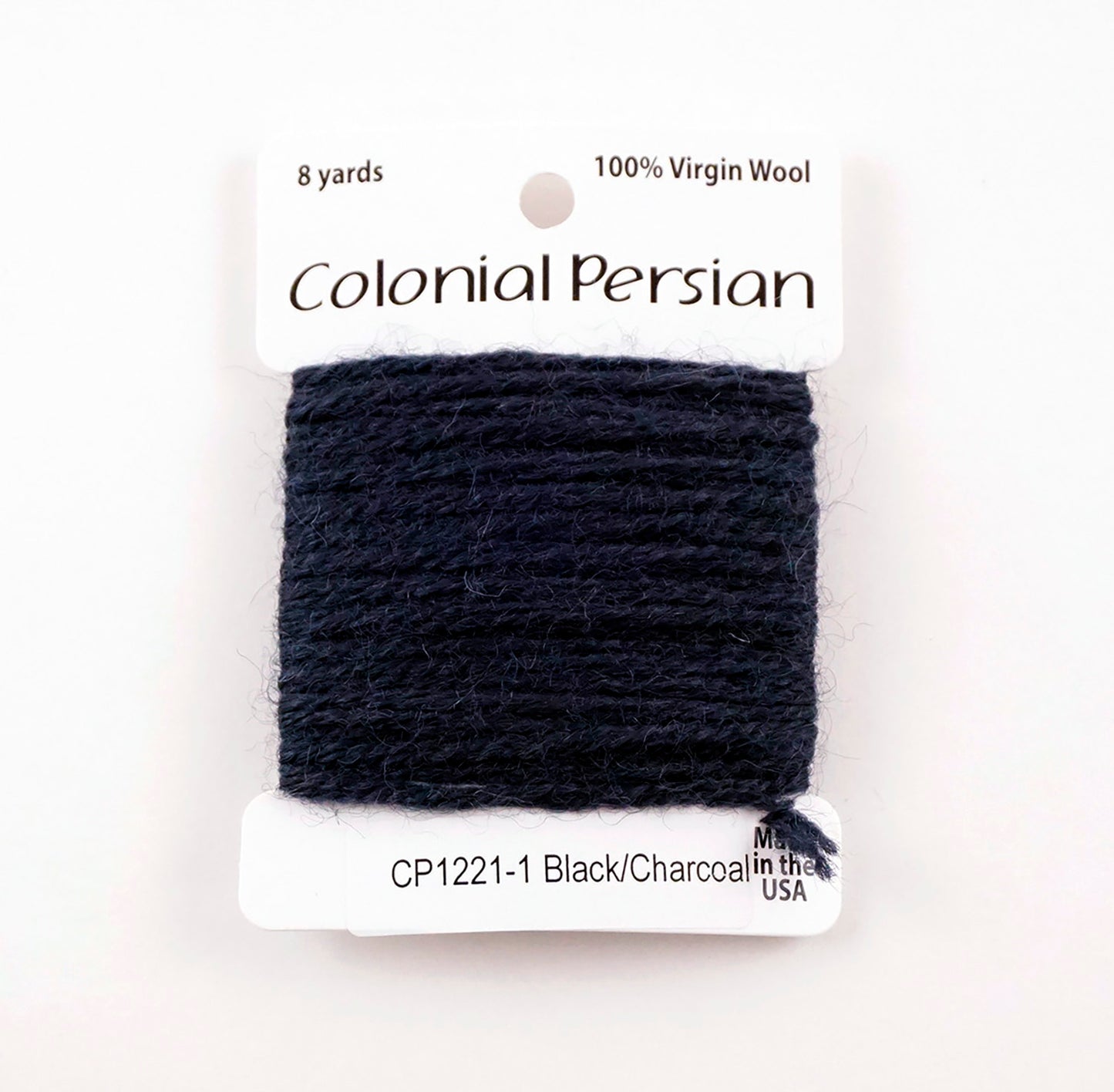 3 Ply Persian Wool "Charcoal" #1221 Stitching Fiber Needlepoint 8 Yard Skein from Colonial