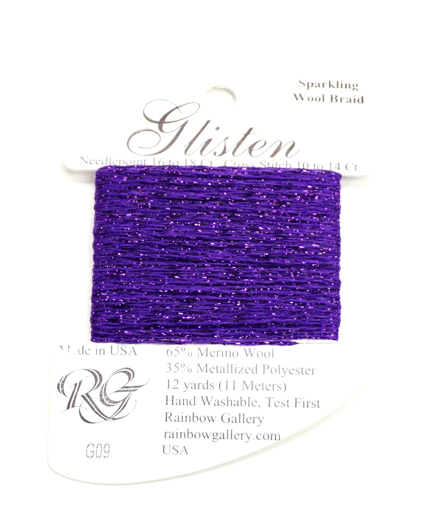 GLISTEN Sparkling Braid #09 "Sparkling Grape" Needlepoint Thread Rainbow Gallery