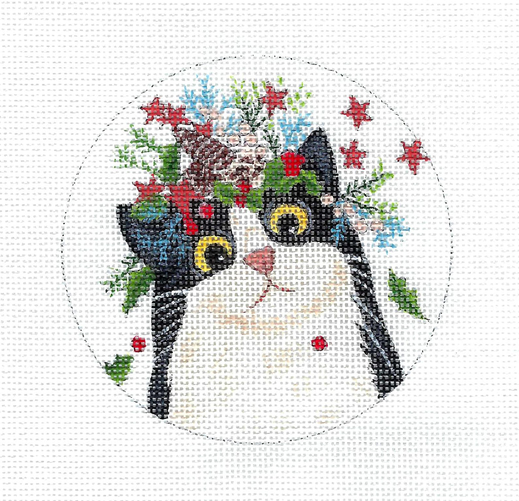 Cat ~ Summer Cat with Sunflowers handpainted 18 mesh Needlepoint  Handpainted Canvas by Vicky Mount from PLD