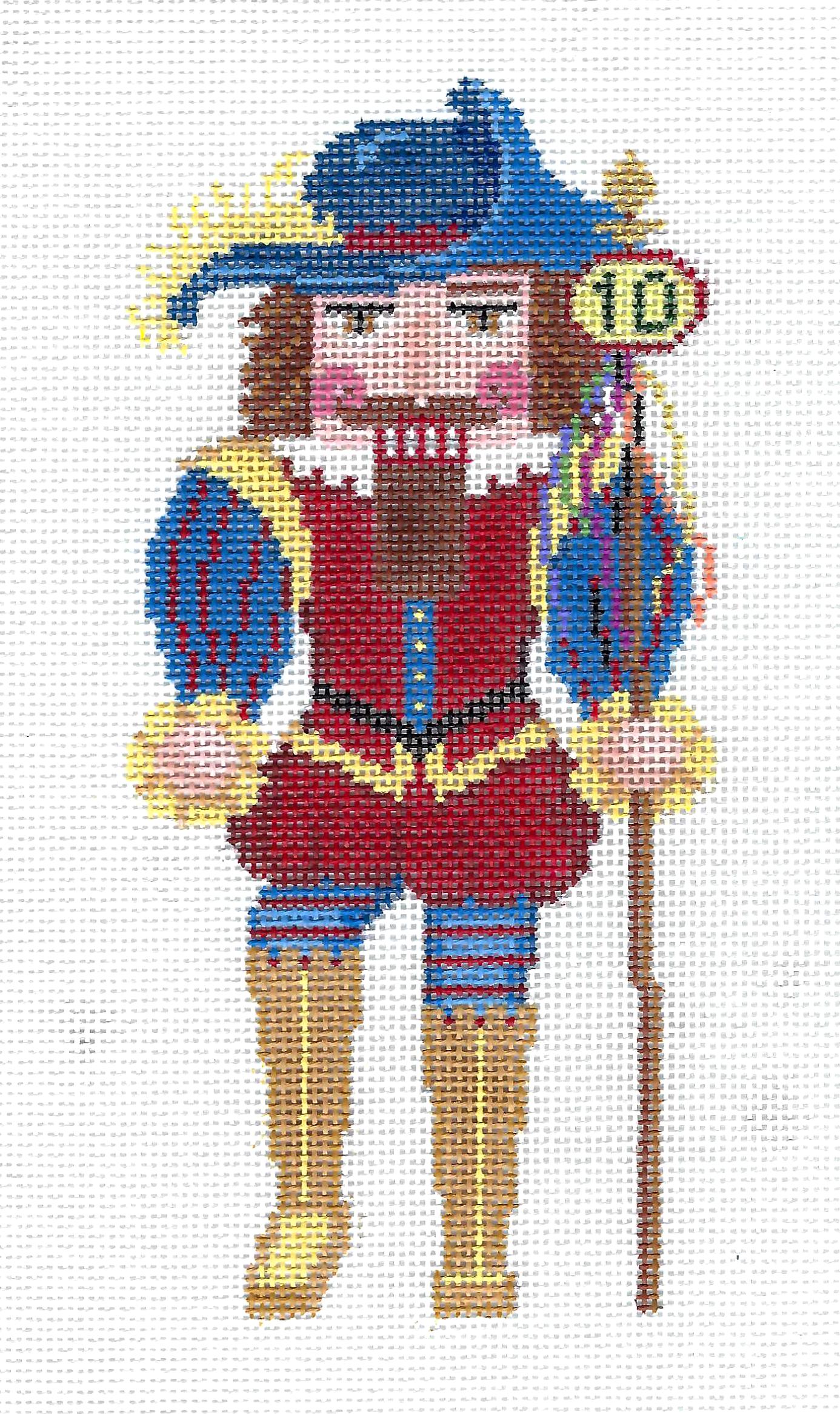 Nutcracker ~ ( 12 Days ) 10 Lords Leaping Nutcracker handpainted Needlepoint Ornament by Susan Roberts