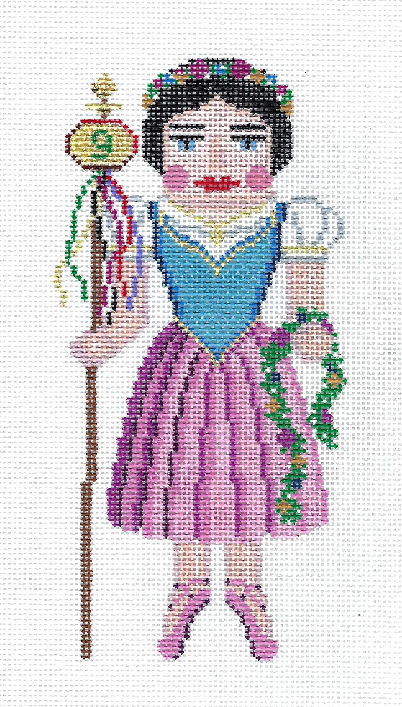 Nutcracker ~ ( 12 Days ) 9 Ladies Dancing Nutcracker handpainted Needlepoint Ornament by Susan Roberts