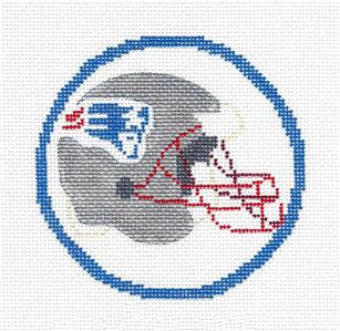 cross stitch football helmet Sports ~ New England PATRIOTS Football Team Helmet 18 Mesh handpainted Needlepoint Canvas Ornament from CBK