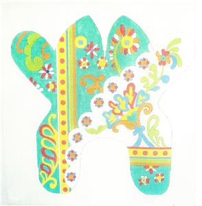 ART NOUVEAU FROG Bean Bag Door Stop 13 Mesh handpainted Needlepoint Canvas by Edie & Ginger CBK