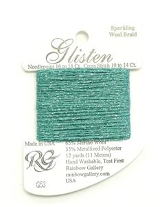 GLISTEN Sparkling Braid #53 Caribbean Green Needlepoint Thread Rainbow Gallery