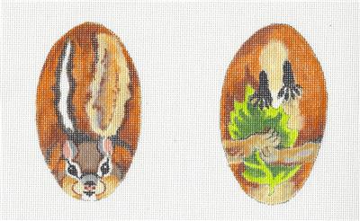 Scissor Case ~ Chipmunk 2 Sided Scissor Case handpainted Needlepoint Canvas from Susan Roberts