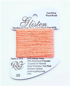 GLISTEN Sparkling Braid #29 Peach Melba Needlepoint Thread by Rainbow Gallery