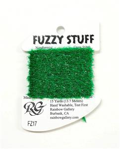 FUZZY STUFF ~ GREEN #17 Stitching Fiber 15 Yards Needlepoint Thread by Rainbow Gallery