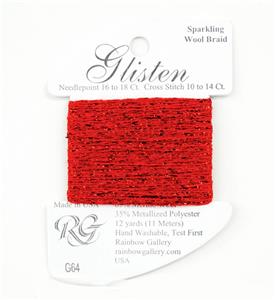 GLISTEN Sparkling Braid #64 American Beauty Needlepoint Thread Rainbow Gallery