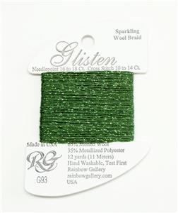 GLISTEN Sparkling Braid #93 Turf Paradise Needlepoint Thread by Rainbow Gallery
