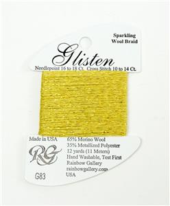 GLISTEN Sparkling Braid #83 Bamboo Needlepoint Thread by Rainbow Gallery