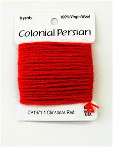 3 Ply Persian Wool RED #1971 Stitching Fiber for Needlepoint 8 Yards from Colonial