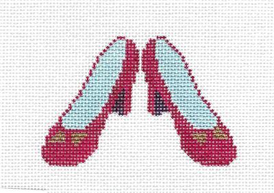 The WIZARD of OZ ~ RUBY SLIPPERS from the WIZARD of OZ handpainted Needlepoint Canvas by Petei from Painted Pony