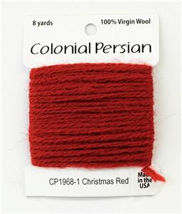 RED #68 3 Ply Persian Wool Stitching Fiber for Needlepoint 8 Yards from Colonial