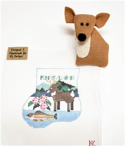 Canvas Set ~ PENNSYLVANIA SET ~ HP Needlepoint M.S. Ornament & DEER by Kathy Schenkel