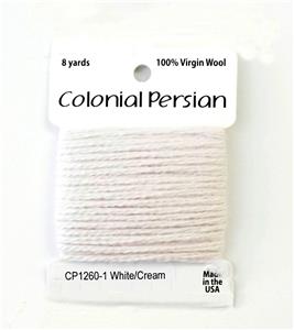 3 Ply ~ White Persian Wool #CP-1260 Stitching Fiber for Needlepoint 8 Yards from Colonial