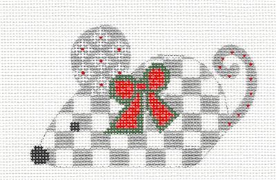 Mouse ~ Silver Checkered Mouse handpainted Needlepoint Canvas by CH Designs ~ Danji
