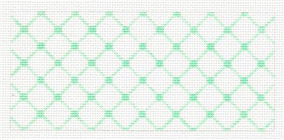 Canvas Insert~ Mint Green Design handpainted "BB" Needlepoint Canvas by SOS from LEE