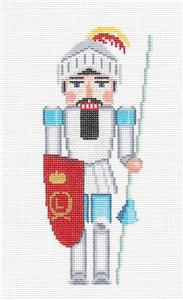 Nutcracker ~ Sir Lancelot Nutcracker with Lance handpainted Needlepoint Ornament Susan Roberts