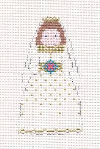 Wedding Canvas ~ Wedding Bride handpainted 18 Mesh Needlepoint Canvas by Petei Design from Painted Pony