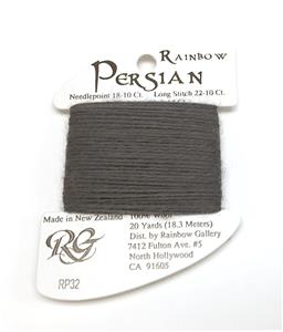 Persian Wool #32 "Pewter Gray" Single Ply Needlepoint Stitching Thread by Rainbow Gallery
