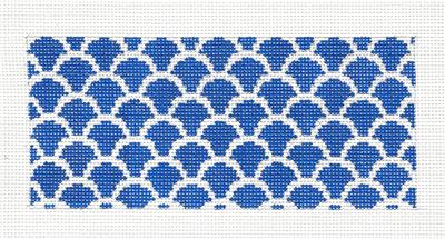 Canvas Insert~Dark Blue and White Design handpainted "BB" Needlepoint Canvas by SOS from LEE