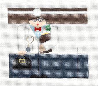 Roll Up Canvas ~ Medical Doctor Roll-Up handpainted Needlepoint Canvas by Kathy Schenkel