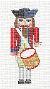Nutcracker ~ The Liberty Drummer Nutcracker handpainted Needlepoint Ornament by Susan Roberts