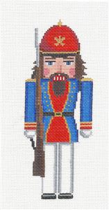 Nutcracker ~ Rifle Guard Nutcracker with Gun handpainted Needlepoint Ornament by Susan Roberts