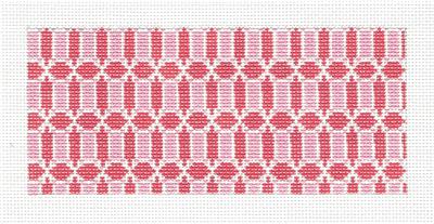 Canvas Insert ~ Pink & White Design handpainted "BB" Needlepoint Canvas by SOS from LEE