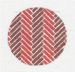 Round ~ Brick Road Design Rd. handpainted Needlepoint Canvas by SOS from LEE