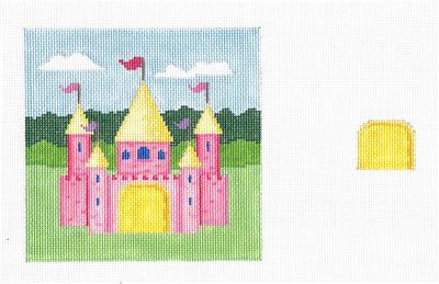 Tooth Fairy Canvas ~ TOOTH FAIRY PILLOW Canvas Princess Castle SET 18 mesh handpainted Needlepoint Canvas by Susan Roberts