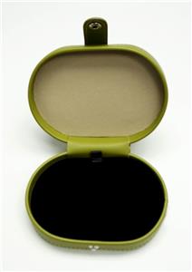 Accessories ~ Needle Case ~ Full Grain Green Leather Needle Case magnetic for Needlepoint Canvas by LEE