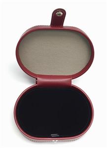 Accessories ~ Needle Case ~ Full Grain Dark Red Leather Needle Case magnetic for Needlepoint Canvas by LEE