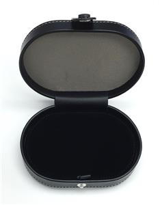 Accessories ~ Needle Case ~ Full Grain Black Leather Needle Case magnetic for Needlepoint Canvas by LEE