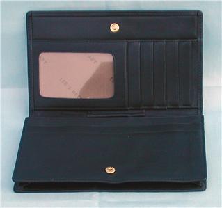 Accessory ~ Wallet with Snap Closure Black Smooth Leather Wallet for a Needlepoint Canvas by Lee