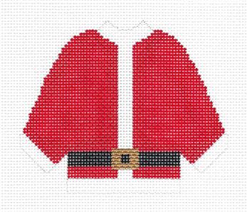 Sweater ~ SANTA SUIT KNITTED SWEATER handpainted 13 Mesh Needlepoint Canvas by Silver Needle