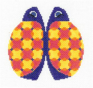 Canvas ~ Ladybug Frame Weight or Bean Bag 18 Mesh Handpainted Needlepoint Canvas by LEE