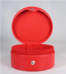 Accessory ~ Red Textured Leather Gift Box Snap Case for handpainted Needlepoint Canvas by LEE