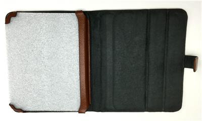 Accessory ~ Brown Leather iPad COVER for 5" x 6" handpainted Needlepoint Canvas by LEE