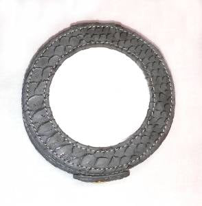 Accessory ~ Gray Textured Leather Gift Box Snap Case for handpainted Needlepoint Canvas by LEE