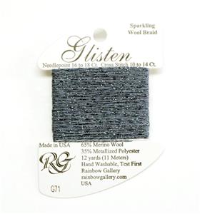GLISTEN Sparkling Braid #71 "Night Shadow" Needlepoint Thread Rainbow Gallery