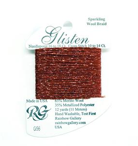 GLISTEN Sparkling Braid #56 "Tandori Spice" Needlepoint Thread Rainbow Gallery