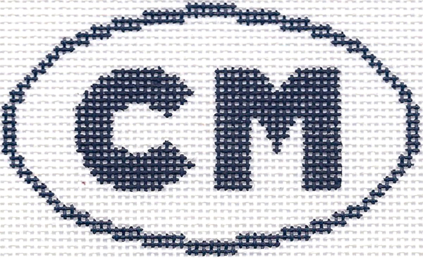 Oval ~ Cape May, New Jersey Ornament 13 Mesh handpainted Needlepoint Canvas by Silver Needle