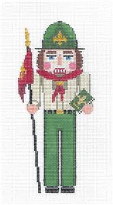 Nutcracker ~ BOY SCOUT OF AMERICA Nutcracker Ornament handpainted Needlepoint Canvas Susan Roberts