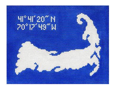 Canvas ~ Cape Cod, Massachusetts Pillow 13 mesh handpainted Needlepoint Canvas by Silver Needle