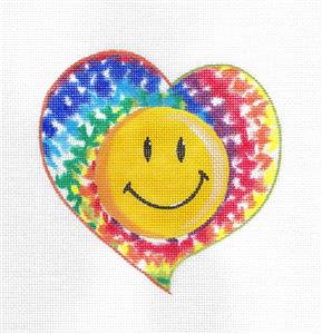 Canvas~Lonely Hearts Club ~ Sunshine ~ handpainted Needlepoint Canvas Kamala ~ Juliemar