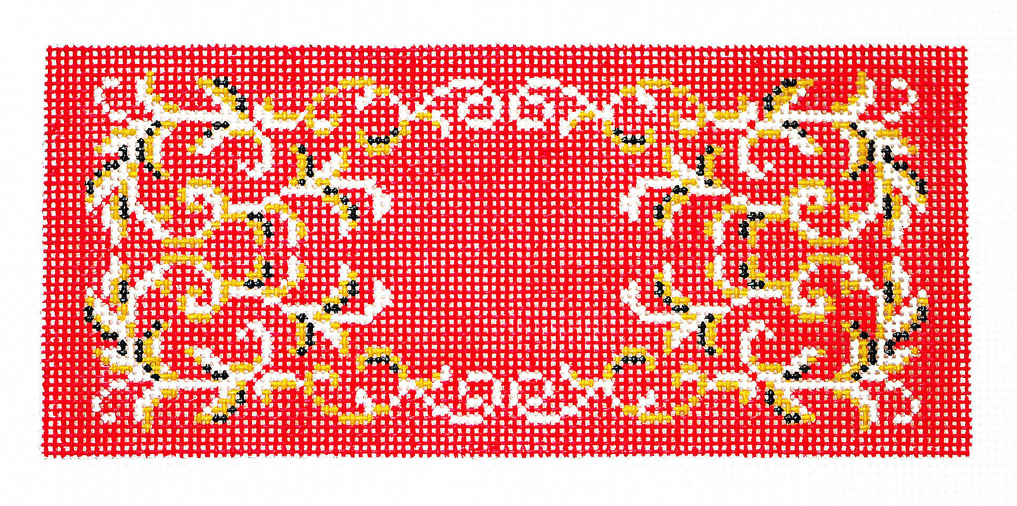 Canvas Insert~Toile on Red for Personalizing HP Needlepoint Canvas by LEE ~ BB Insert