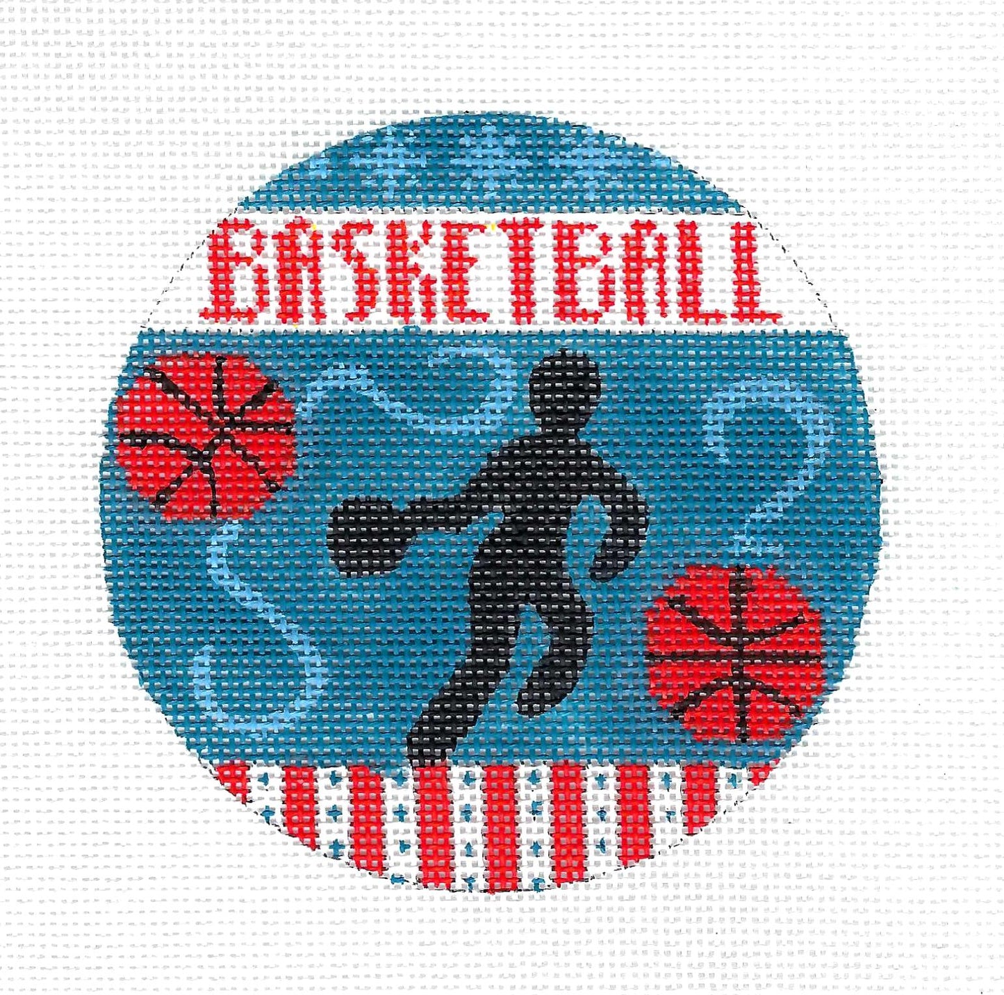 Dramatic Sports ~ BASKETBALL ~ handpainted Needlepoint Canvas by CH Designs from Danji