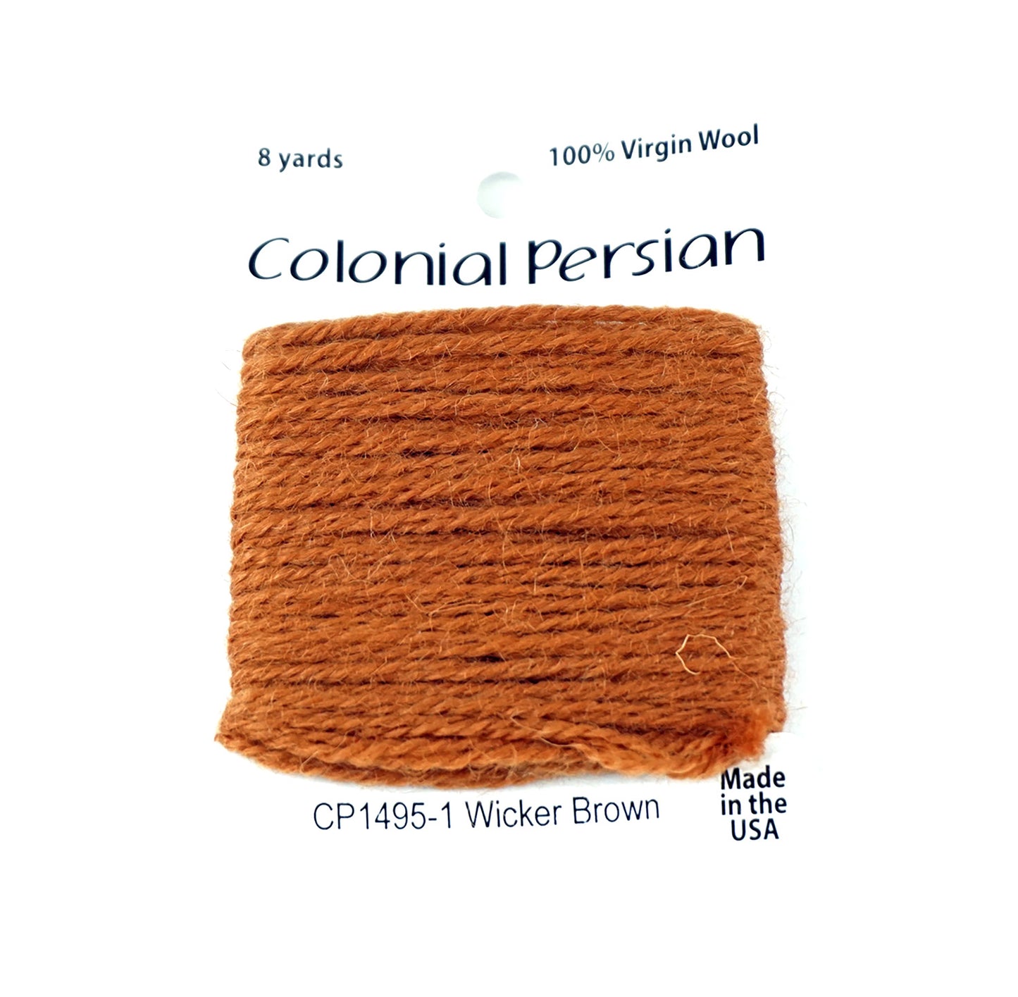 3 Ply Persian Wool "Wicker Brown" #1495 Needlepoint Thread by Colonial ~ USA Made